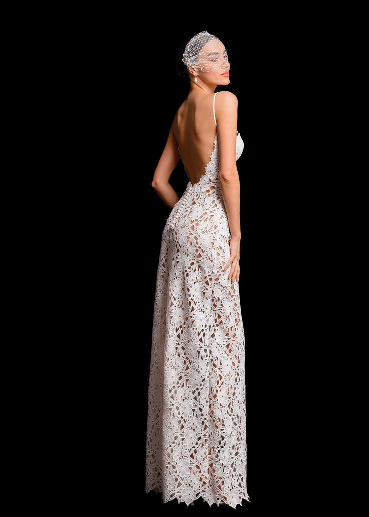 ANDREA Macramé Gown