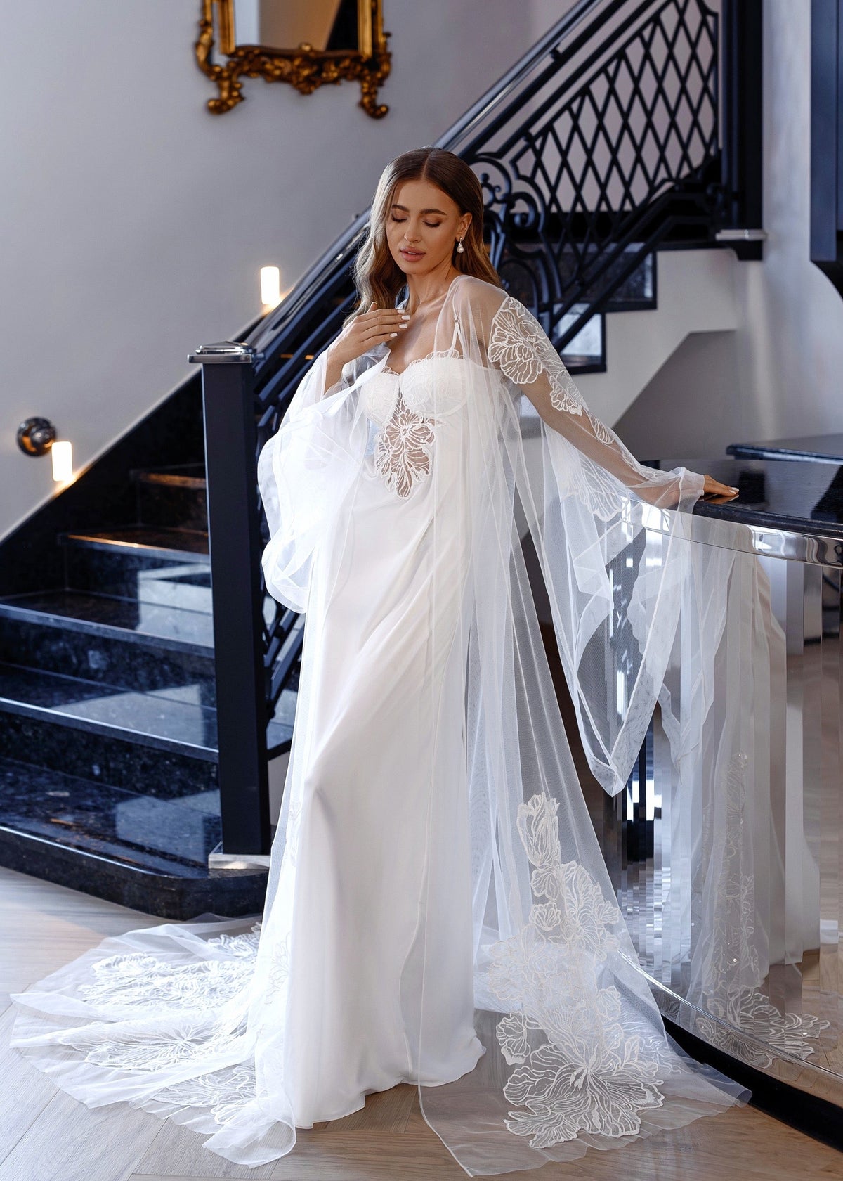 EMBER Floral Peignoir