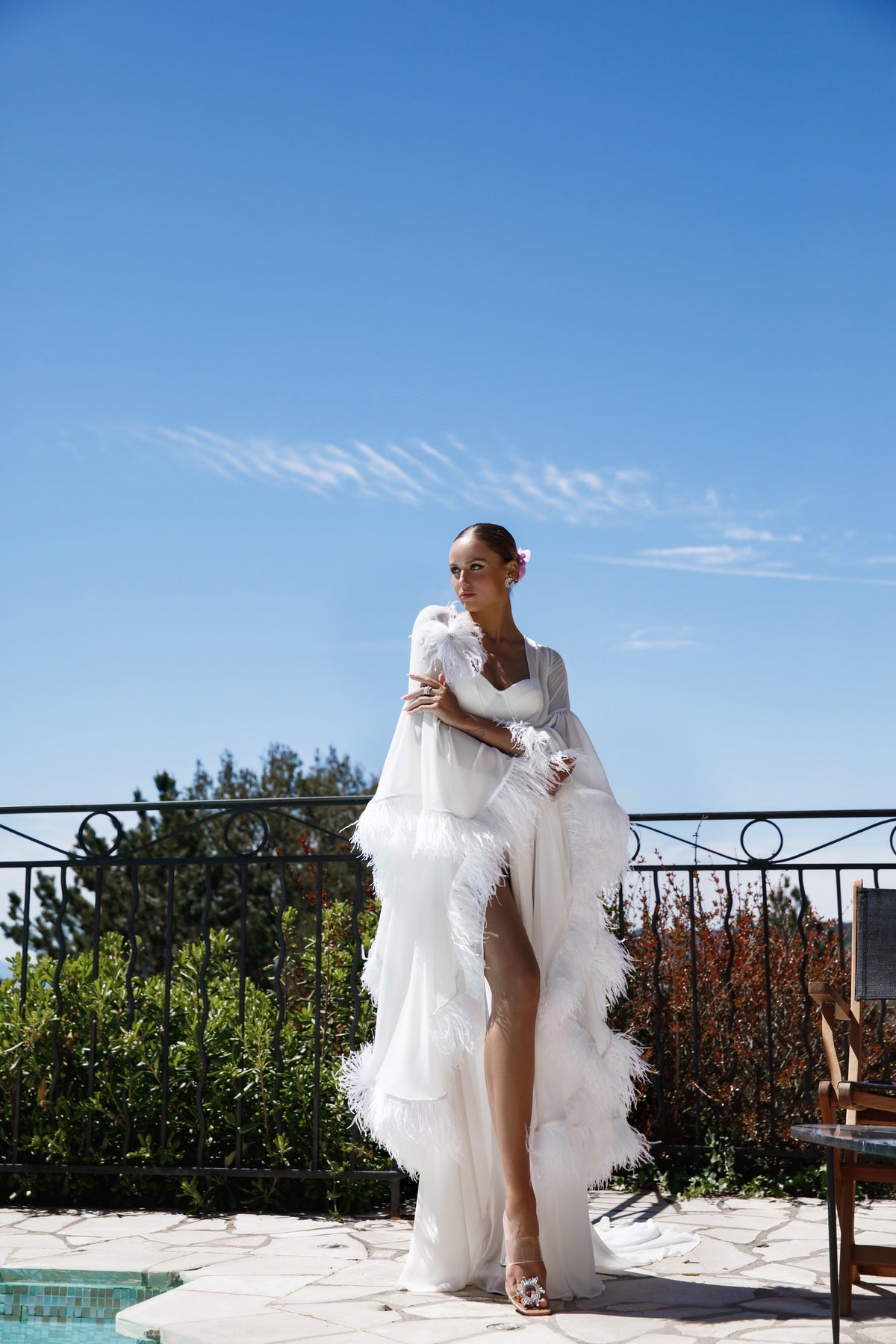 MONICA Feather Gown